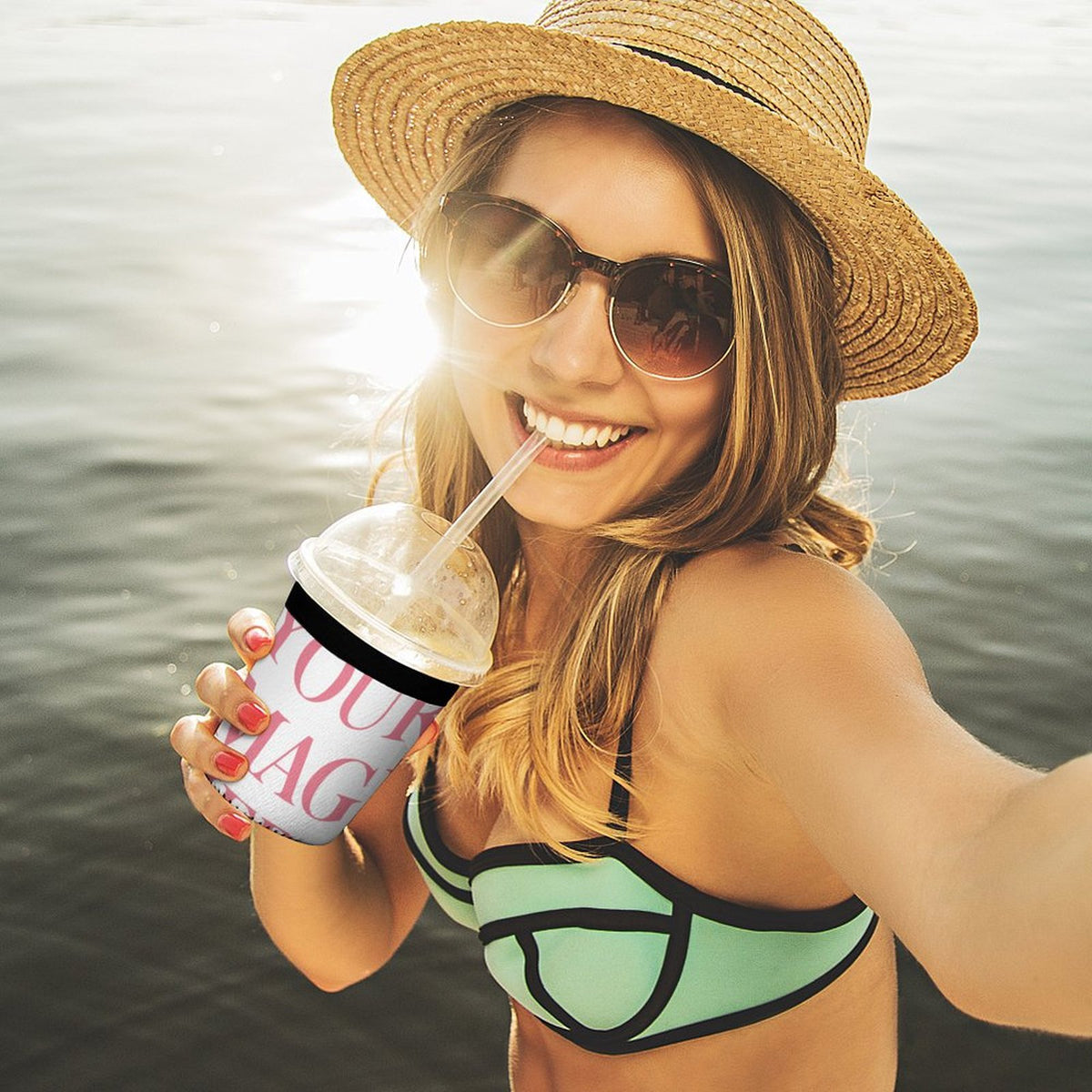 Custom neoprene drink sleeve koozie - product view 6