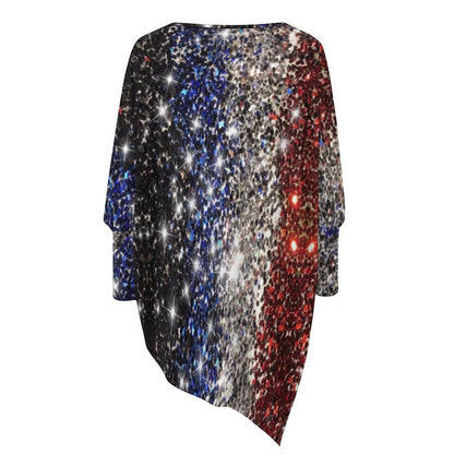 All-Over Print Women's Irregular Pullover Long Sleeve T-Shirt
