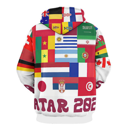 All-Over Print Loose-Fit Adult Hoodie with Double Layer Hood