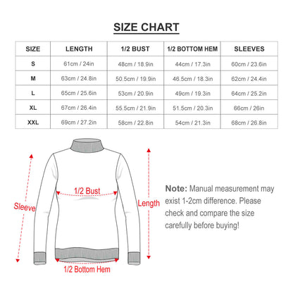All-Over Print High Neck Sweater