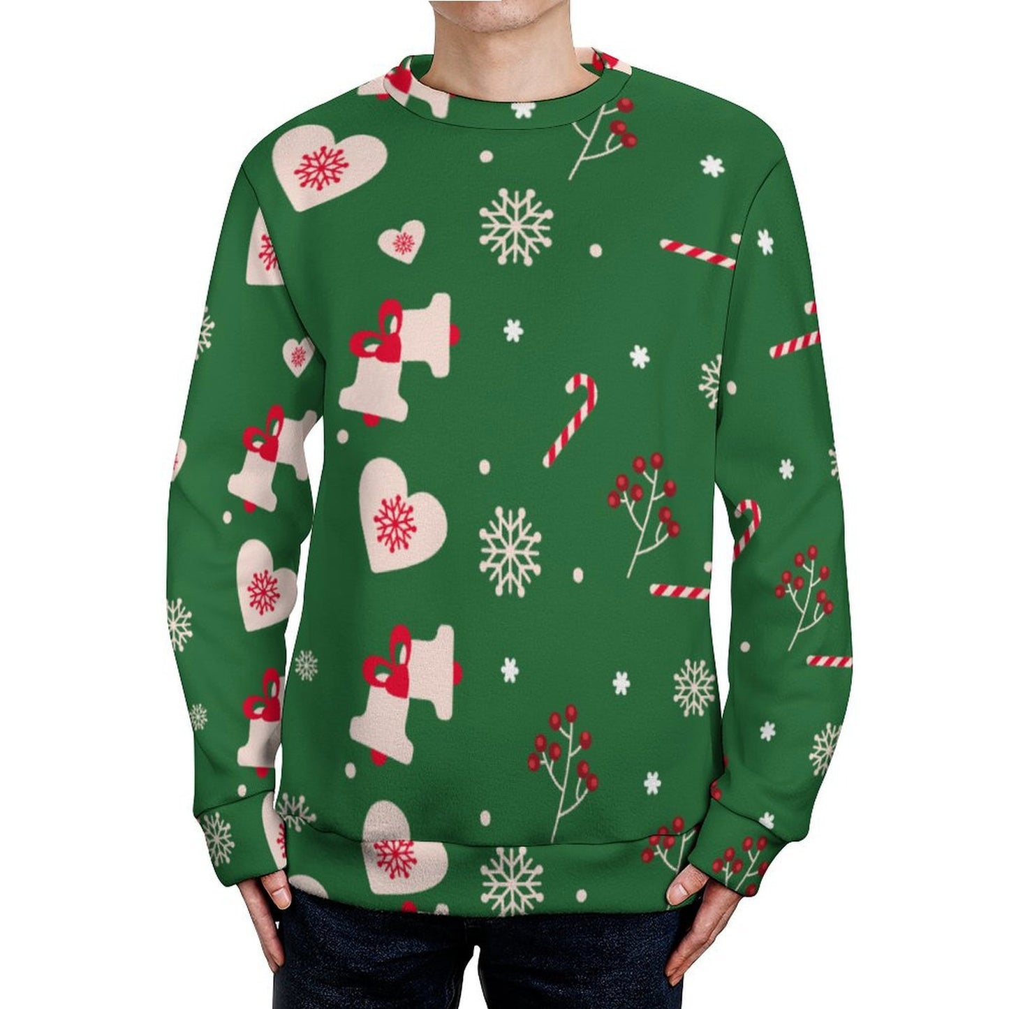 All-over Print Round Neck Sweater