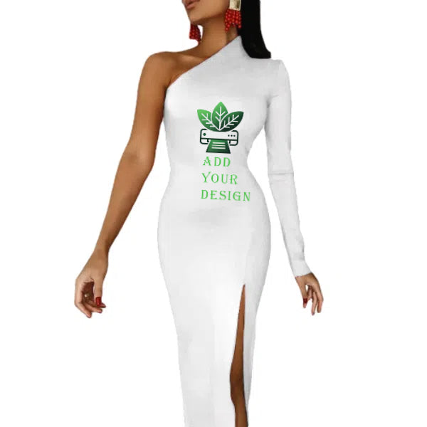 All-Over Print Women's Half Sleeve Split Dress