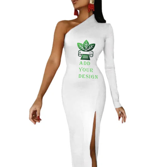 All-Over Print Women's Half Sleeve Split Dress