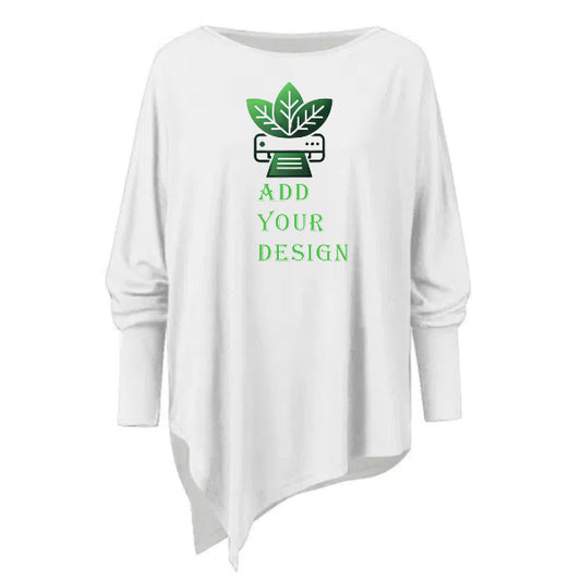 All-Over Print Women's Irregular Pullover Long Sleeve T-Shirt