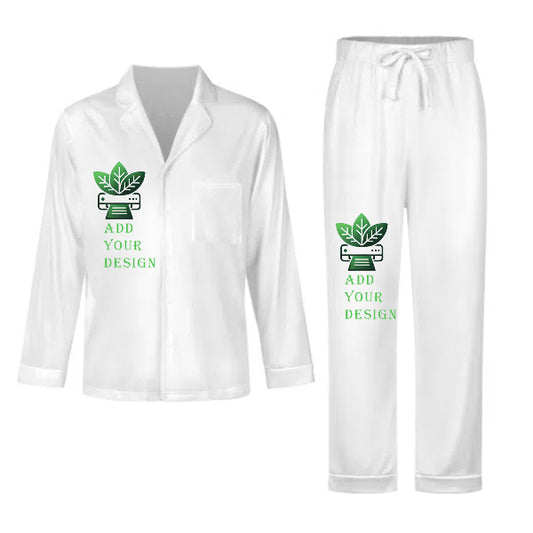 All-Over Print Men's Cuban Neck Pajama Set