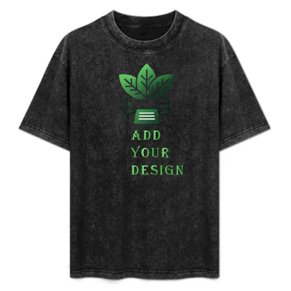 Iron on vintage wash drop shoulder t-shirt