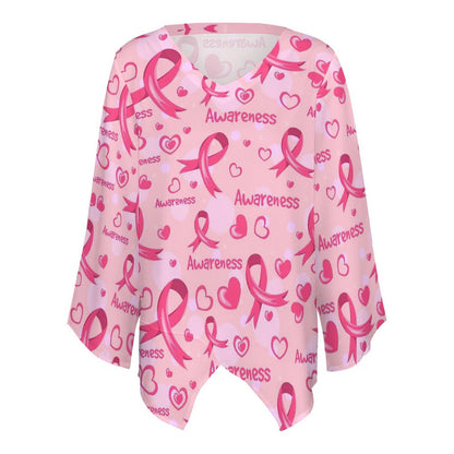 All-Over Print Women's Casual Loose Chiffon Long Sleeve Top