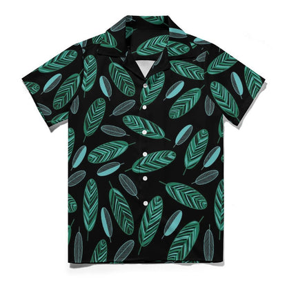 All-Over Print Cuban Collar Shirt