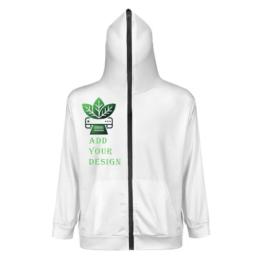 All-Over Print Zipper to Head Hoodie