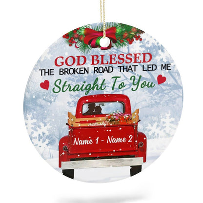 Christmas Circle Ornament (ceramic)