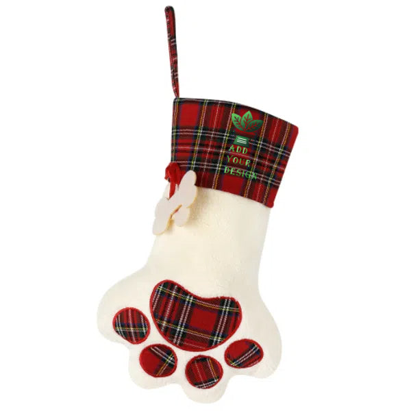 Dog Paw Christmas Stocking