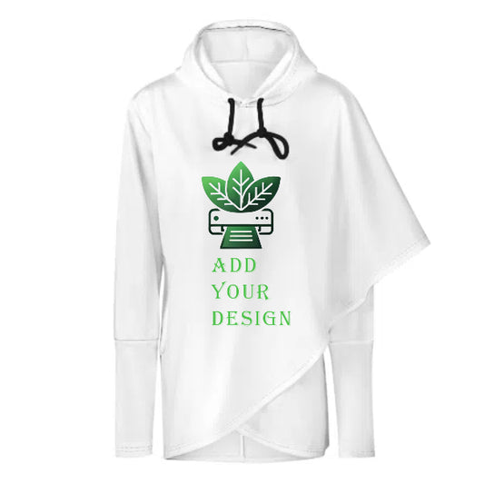 All-over Print Mid-Length Slim Fit Hoodie Sweatshirt