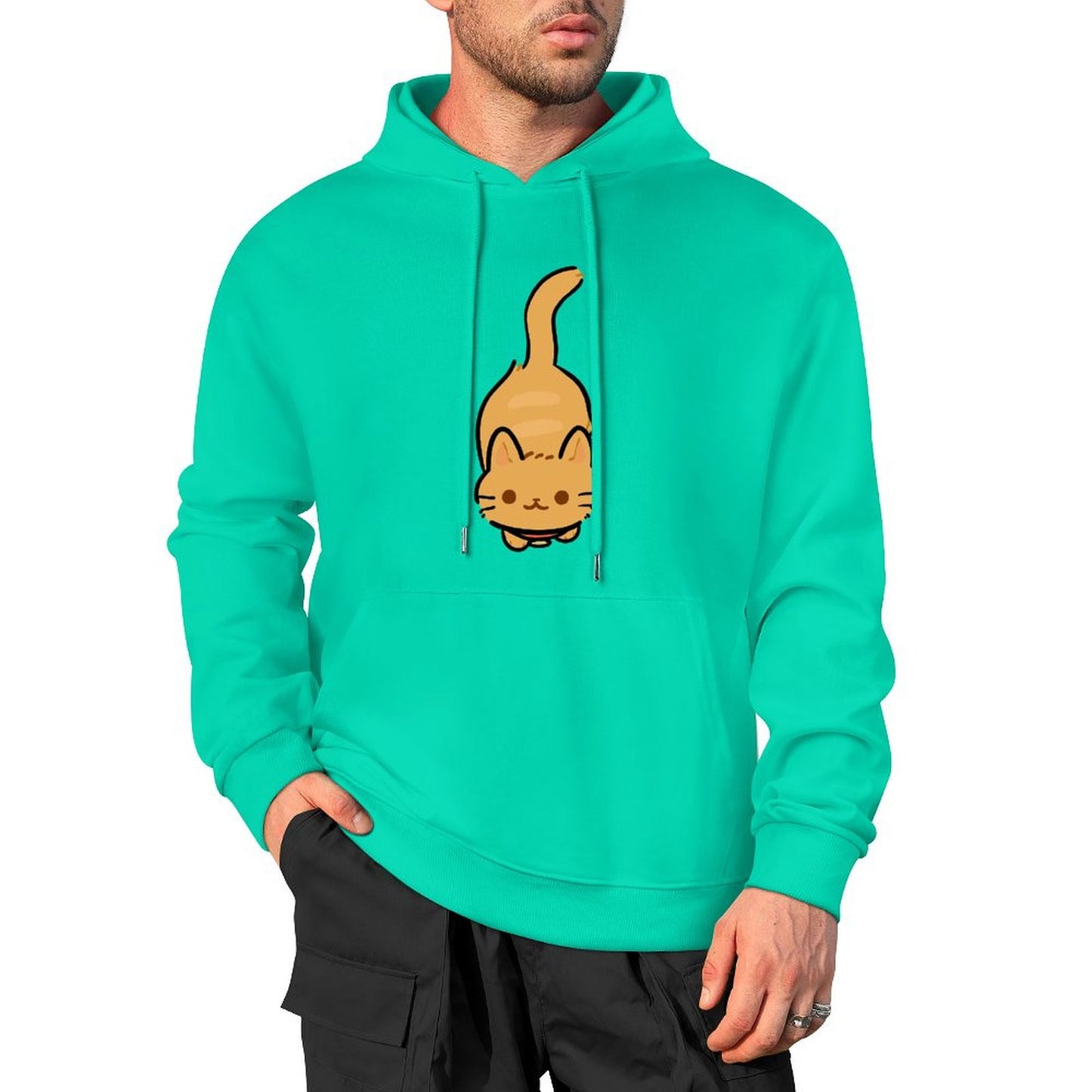 100% Cotton Multicolor Hooded Hoodie (printed front)