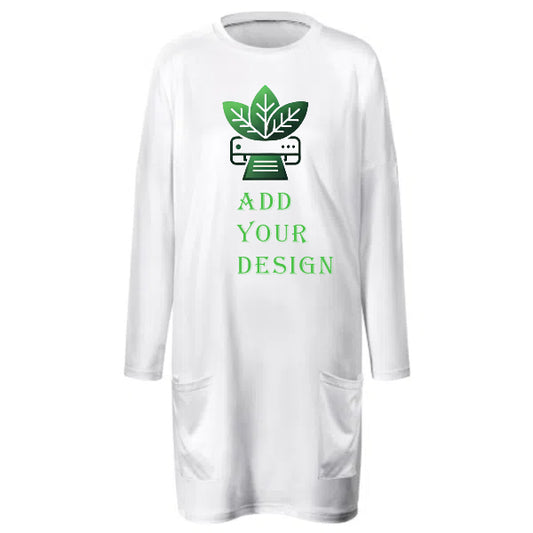 All-over Print Women's Long Sleeve Round Neck Large Pocket Sweatshirt