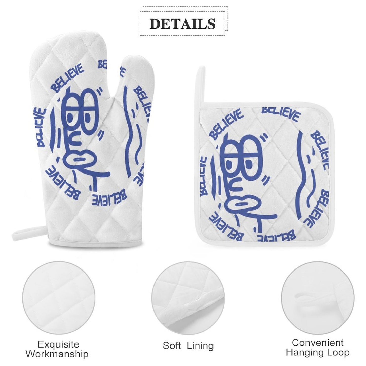 Insulated Mitts and Pan Liners (Set of 4)