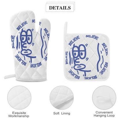 Insulated Mitts and Pan Liners (Set of 4)