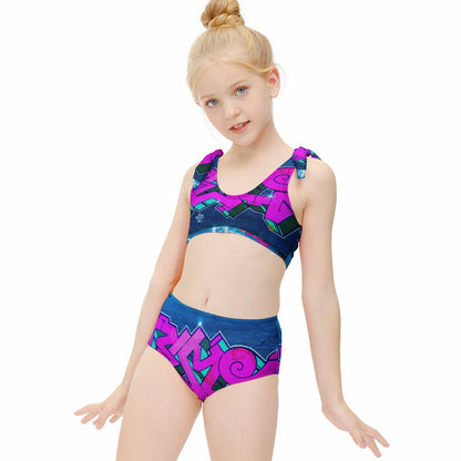 All-Over Print Children's Strappy Swimsuit