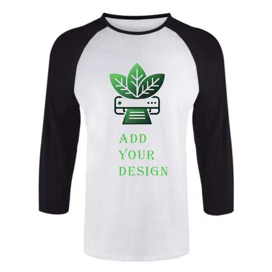 100% Cotton Men's Three Quarter  Sleeve T-Shirt