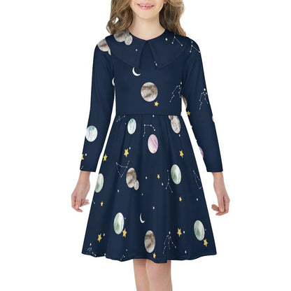 All-Over Print Children's Long Sleeved Dress
