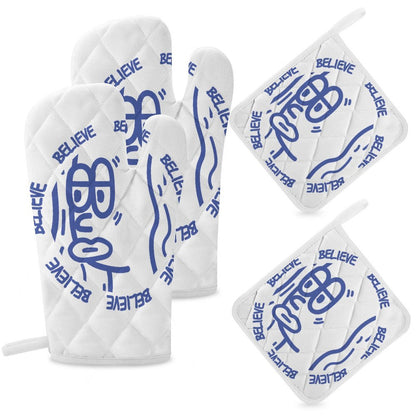 Insulated Mitts and Pan Liners (Set of 4)