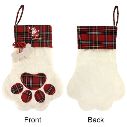 Dog Paw Christmas Stocking