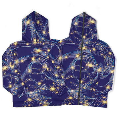 All-Over Print Zipper to Head Hoodie