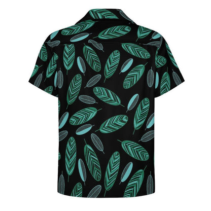 All-Over Print Cuban Collar Shirt