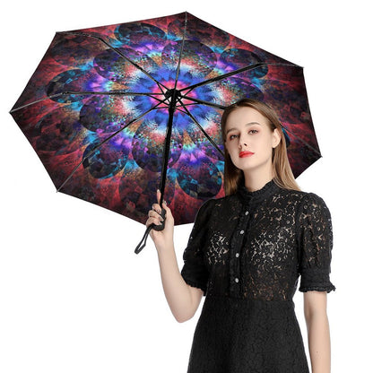 3 Fold Auto Umbrella（The print is on the inside）