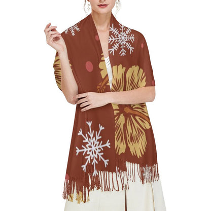 All-Over Print Tassel Scarf