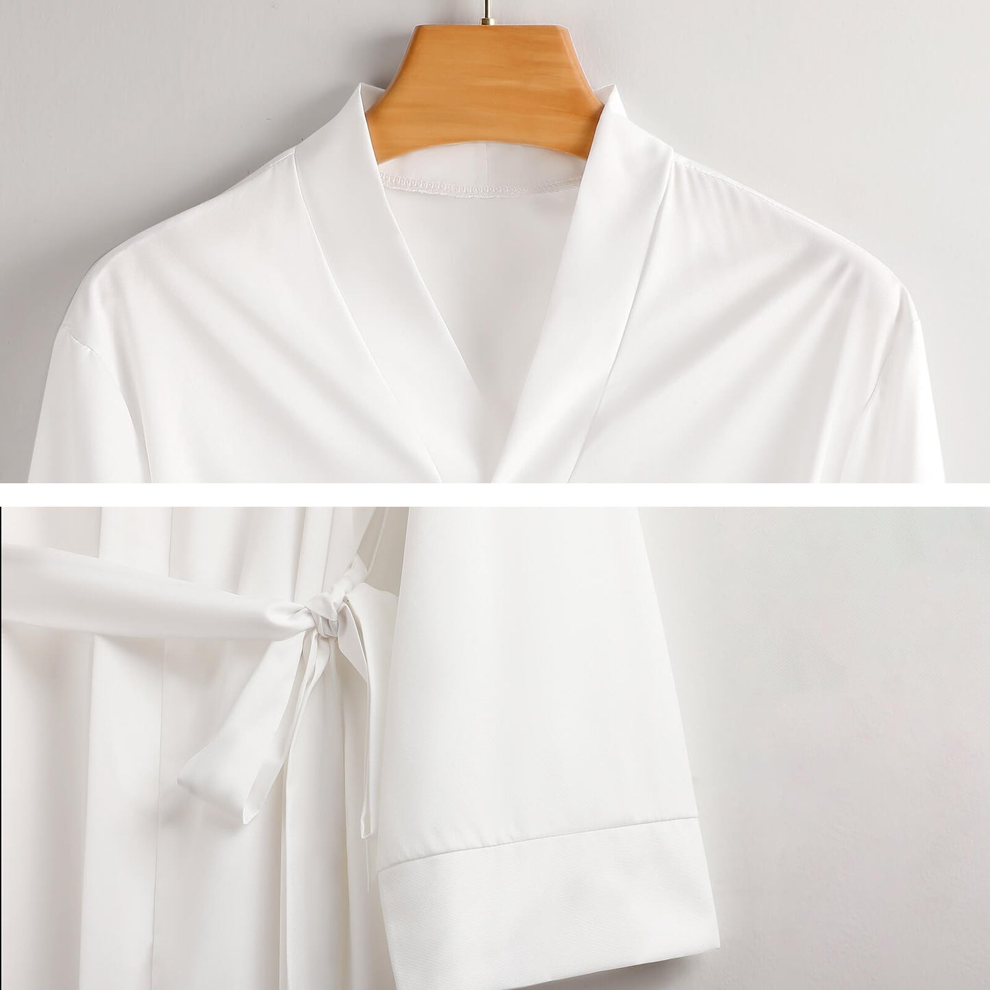 All-Over Print Long Sleeve Belted Nightgown