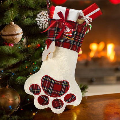 Dog Paw Christmas Stocking