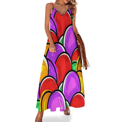 All-Over Print Women's Halter Long Dress