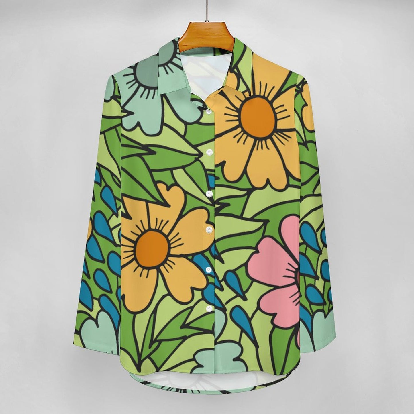 All-Over Print Women's Irregular Hem Shirt
