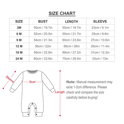All-Over Print Long Sleeve Baby Bodysuit