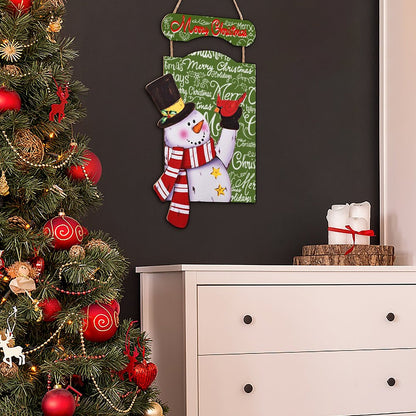 Christmas Snowman Wooden Wall Art