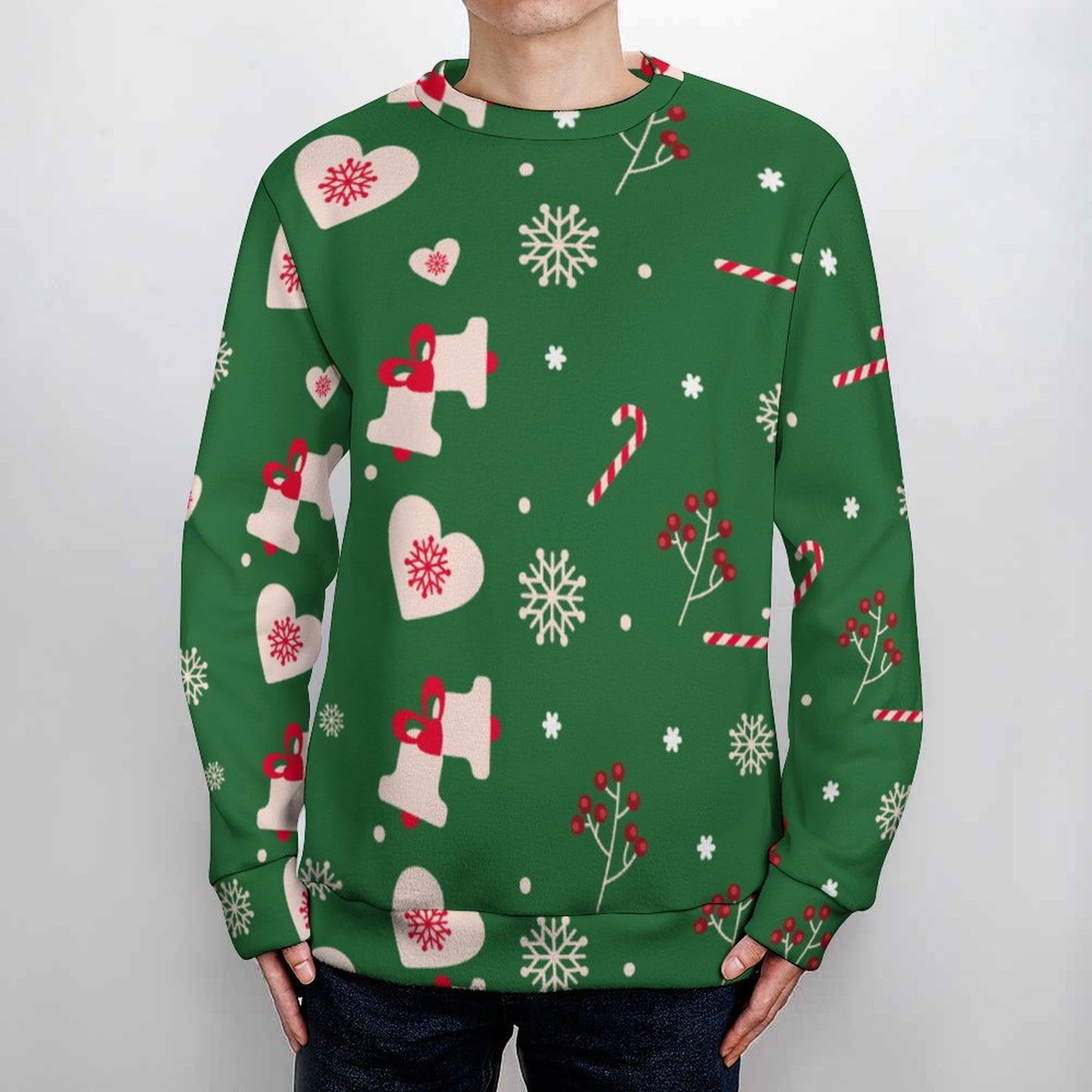 All-over Print Round Neck Sweater