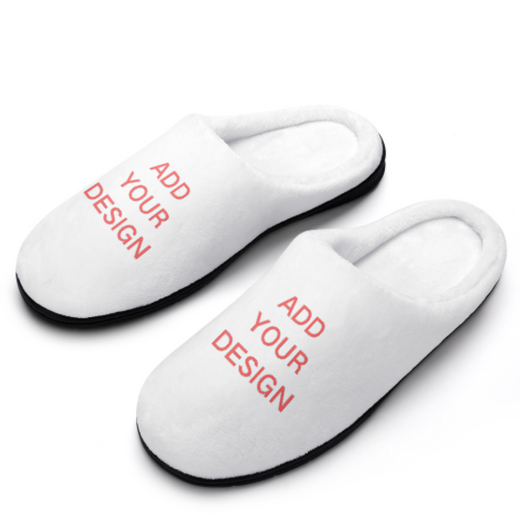 Custom Women's Cotton Home Slippers, All-Over Print - main view