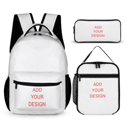 School Bag Portable Lunch Bag Stationery Bag Set