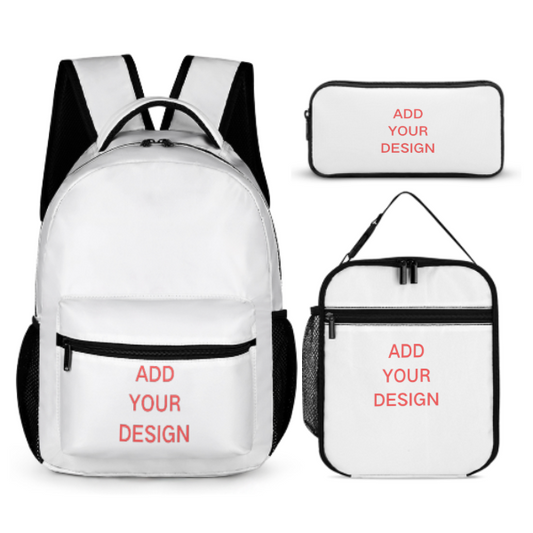 School Bag Portable Lunch Bag Stationery Bag Set