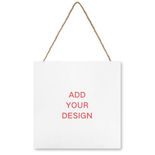 Custom Square Wooden Hanging Sign - main view