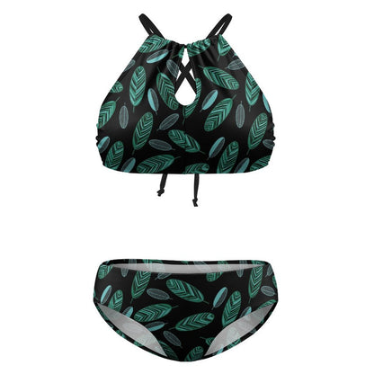 All-Over Print Plus Size Bikini Swimsuit