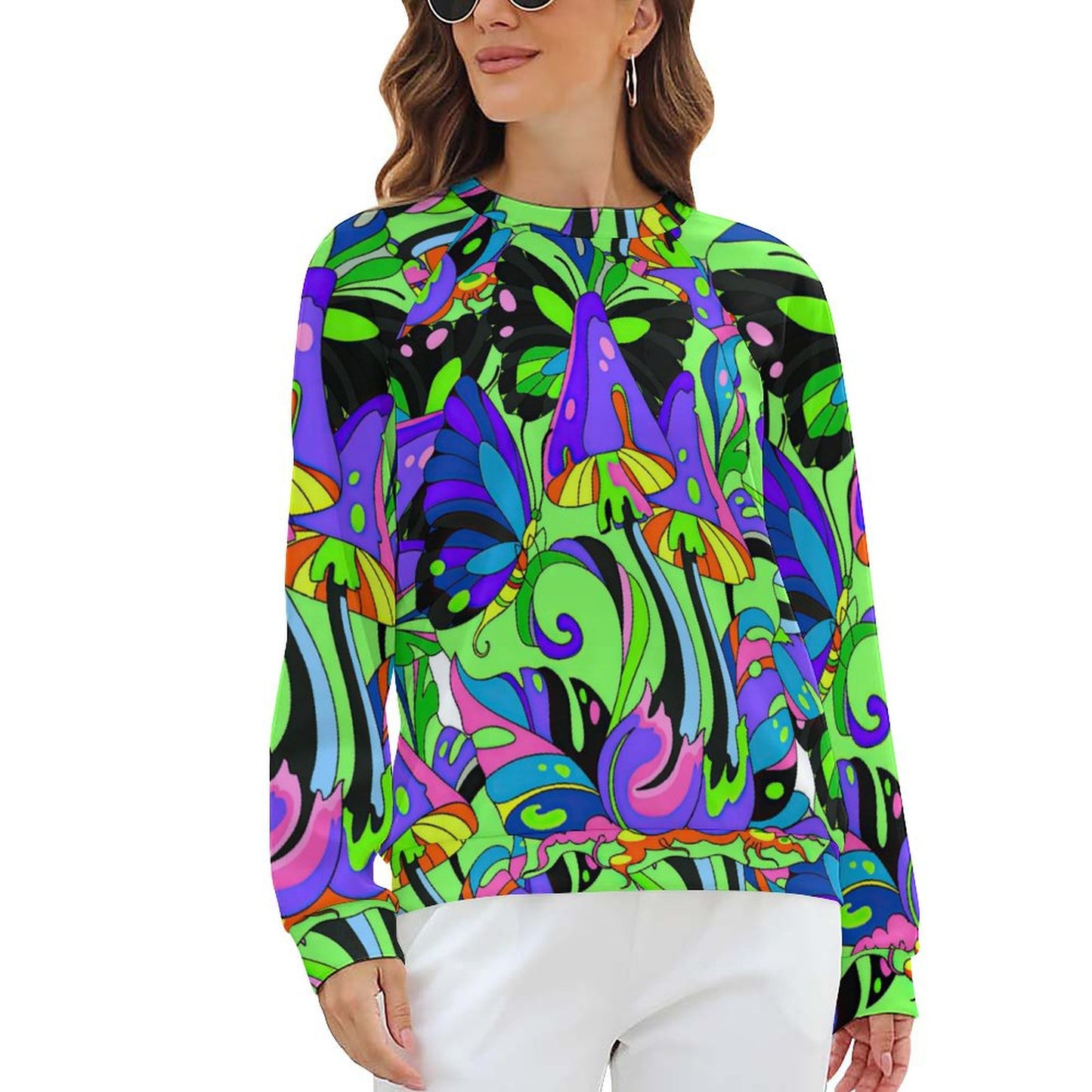 All-Over Print Women's Boutique Round Neck Sweatshirt