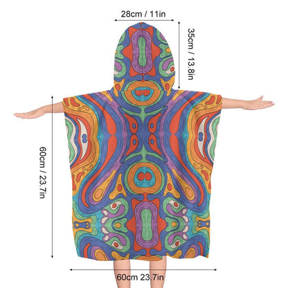 All-Over Print Children's Bath Towel With Hood