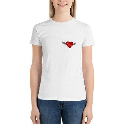100% Cotton Women's Short Sleeve T-Shirt（front and back printing）