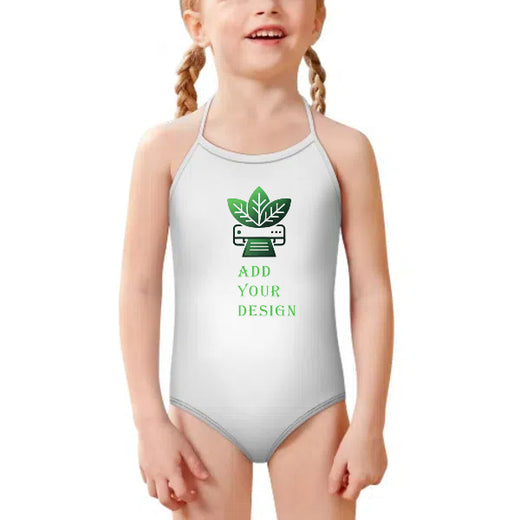 Custom Kids' Strap Swimsuit, All-Over Print - main view
