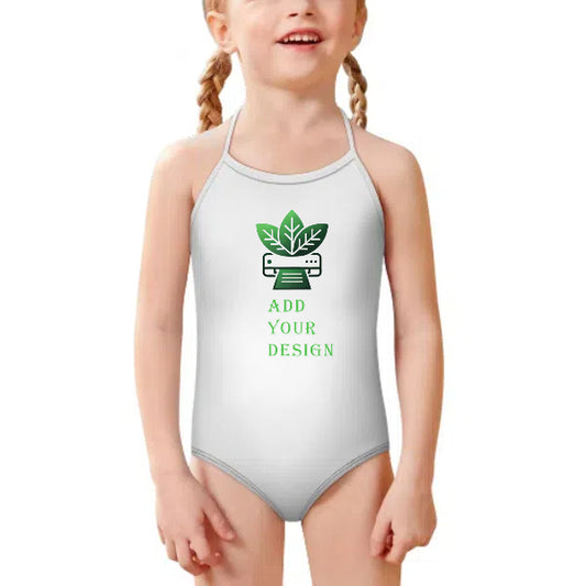 All-Over Print Children's Strap Swimsuit