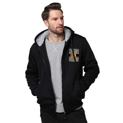 Zipper Thermal Thickened Padded Hoodie