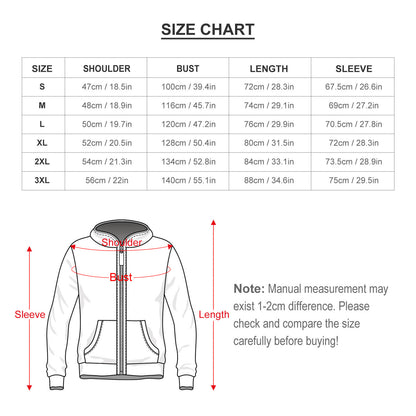 All-Over Print Zipper to Head Hoodie