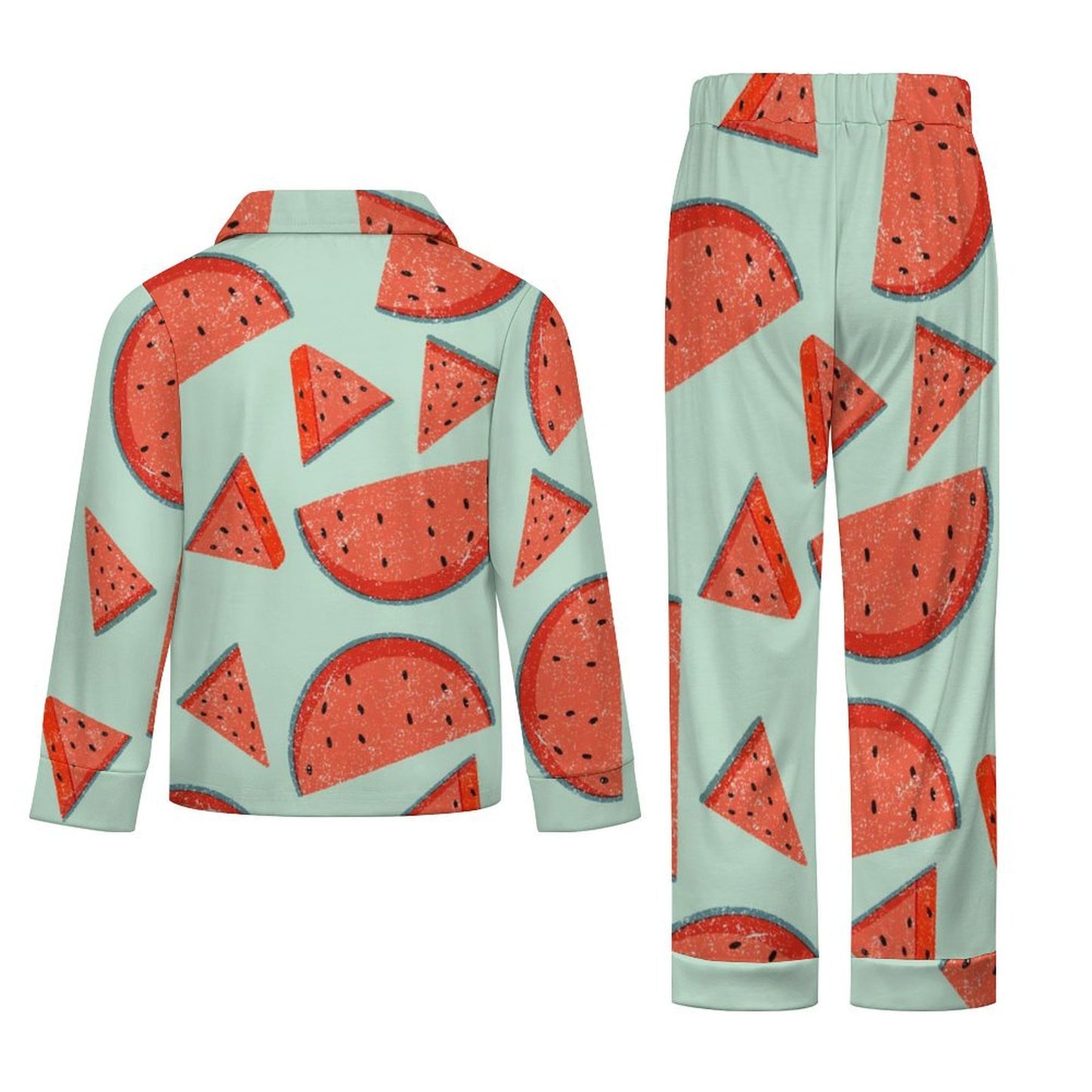 All-Over Print Children's Cuban Neck Pajama Set