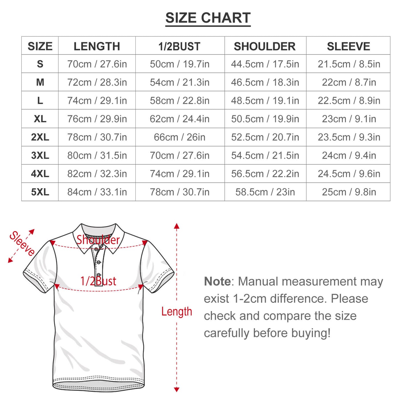 All-Over Print Men's Polo Straight Shirt